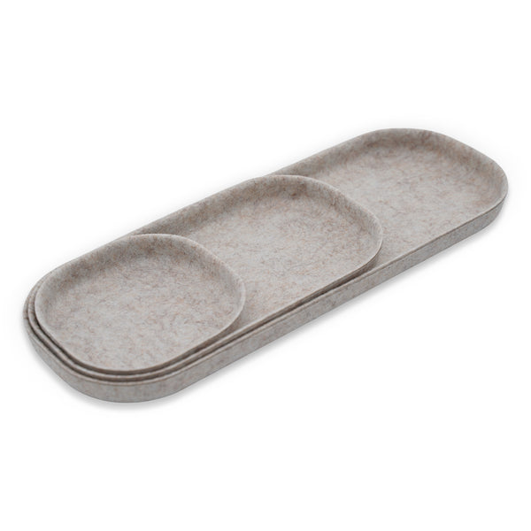 EDC Cathall Felt Pill Shaped Tray 3-piece